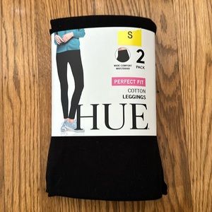 Black Hue Cotton Leggings size Small 2-Pack